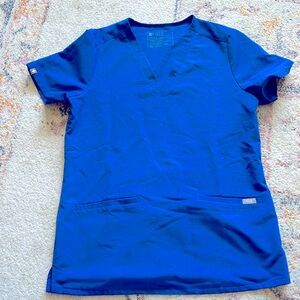 Figs Scrub Top (two pocket) | Size S - Royal Blue Gently Used